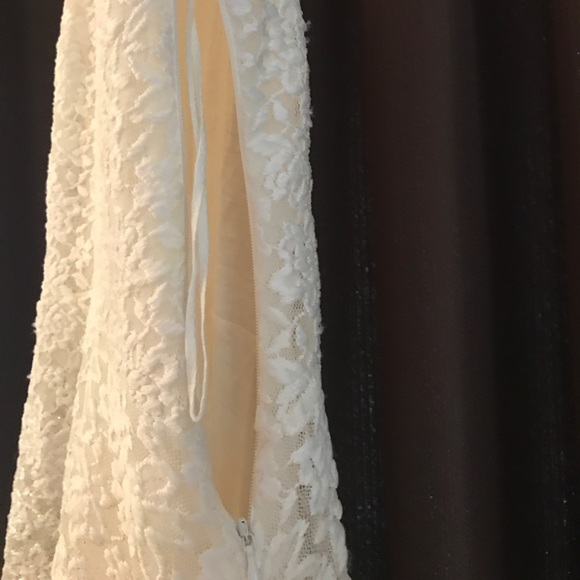 Free People White Lace Gold Foil Ombré Dress - Picture 2 of 7